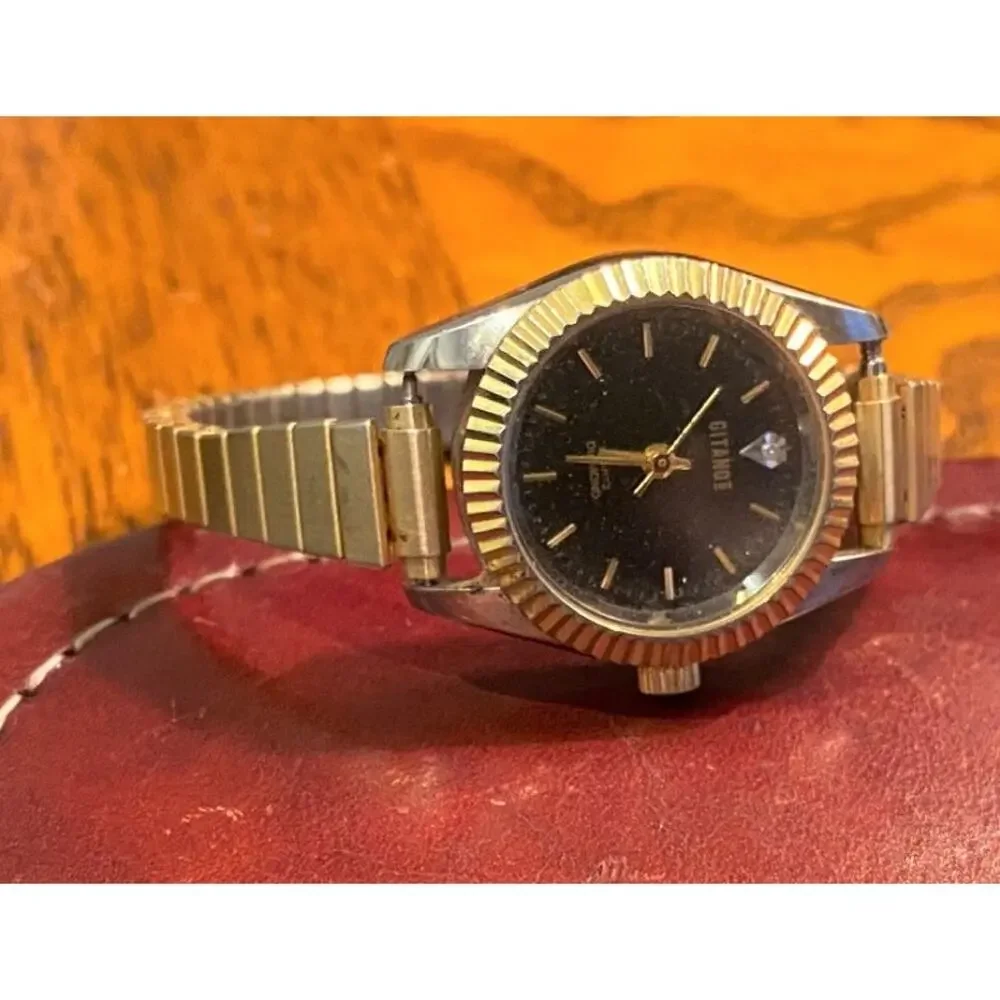 VTG Women's 27mm Gold Tone Gitano Watchm, Diamond Series